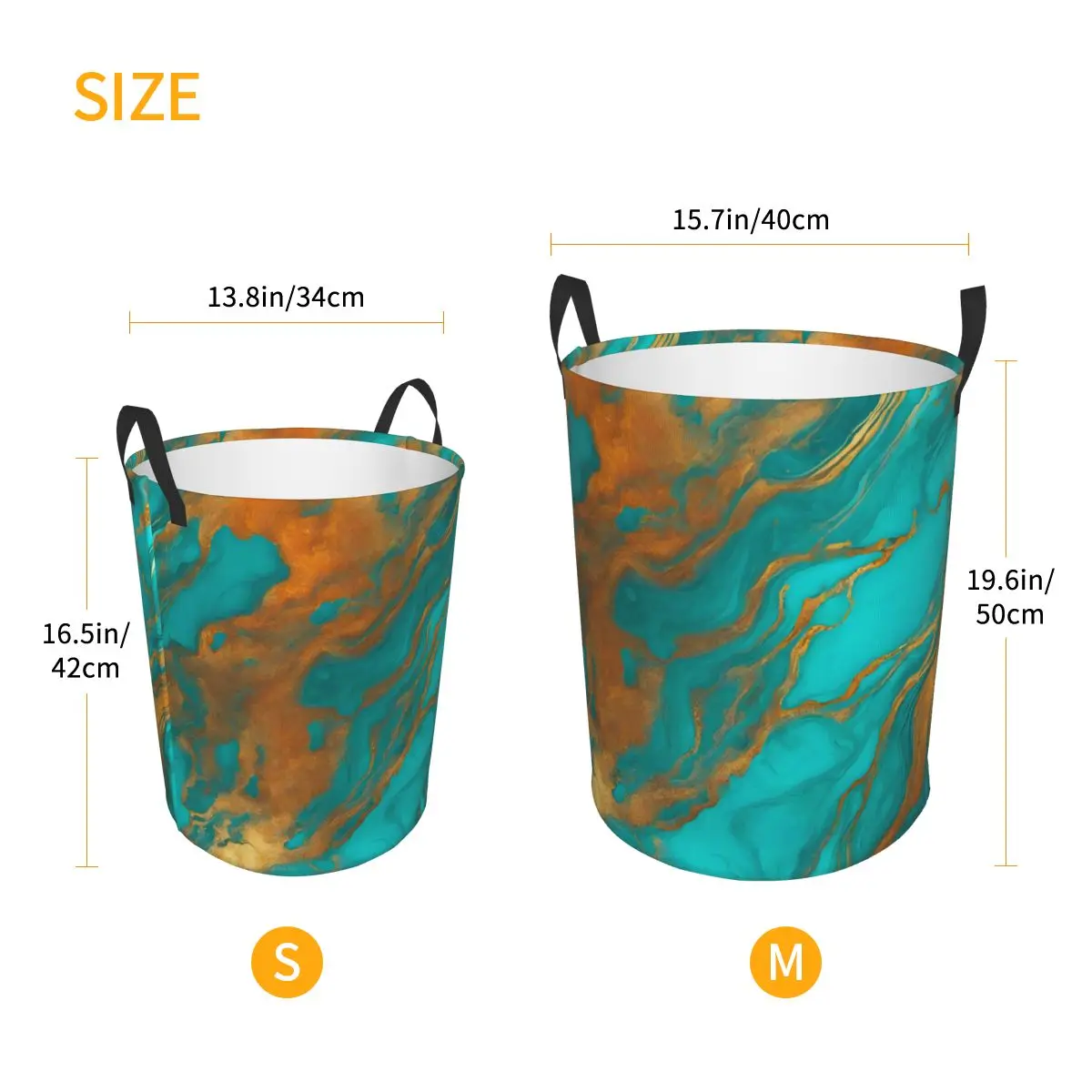 Preppy شيك الحديثة الملونة الذهب الفيروز الأزرق الرخام سلة الغسيل الملابس القابلة للطي تعيق اللعب المنظم صناديق التخزين