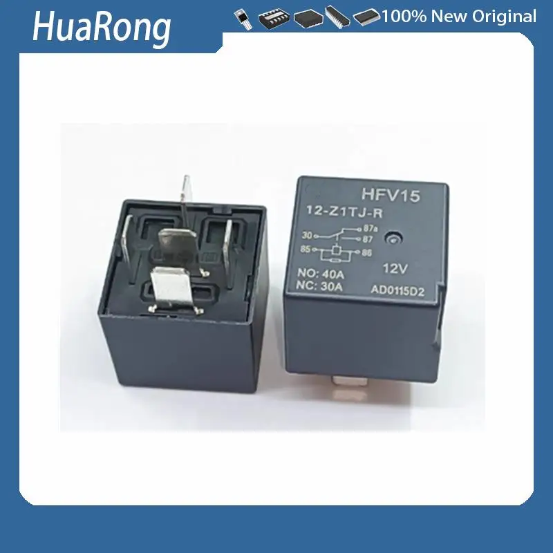 2Pcs/Lot HFV15 12-Z1TJ-R H1TJ-R 12V 40A/30A  12VDC  4PIN 5PIN