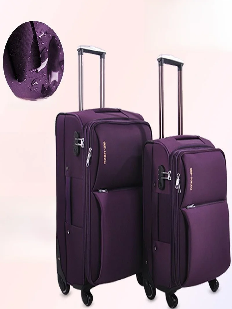 

Водонепроницаемый холщовый дорожный чемодан с паролем, большая емкость, расширяемые слои, износостойкая универсальная мужская сумка на колесах