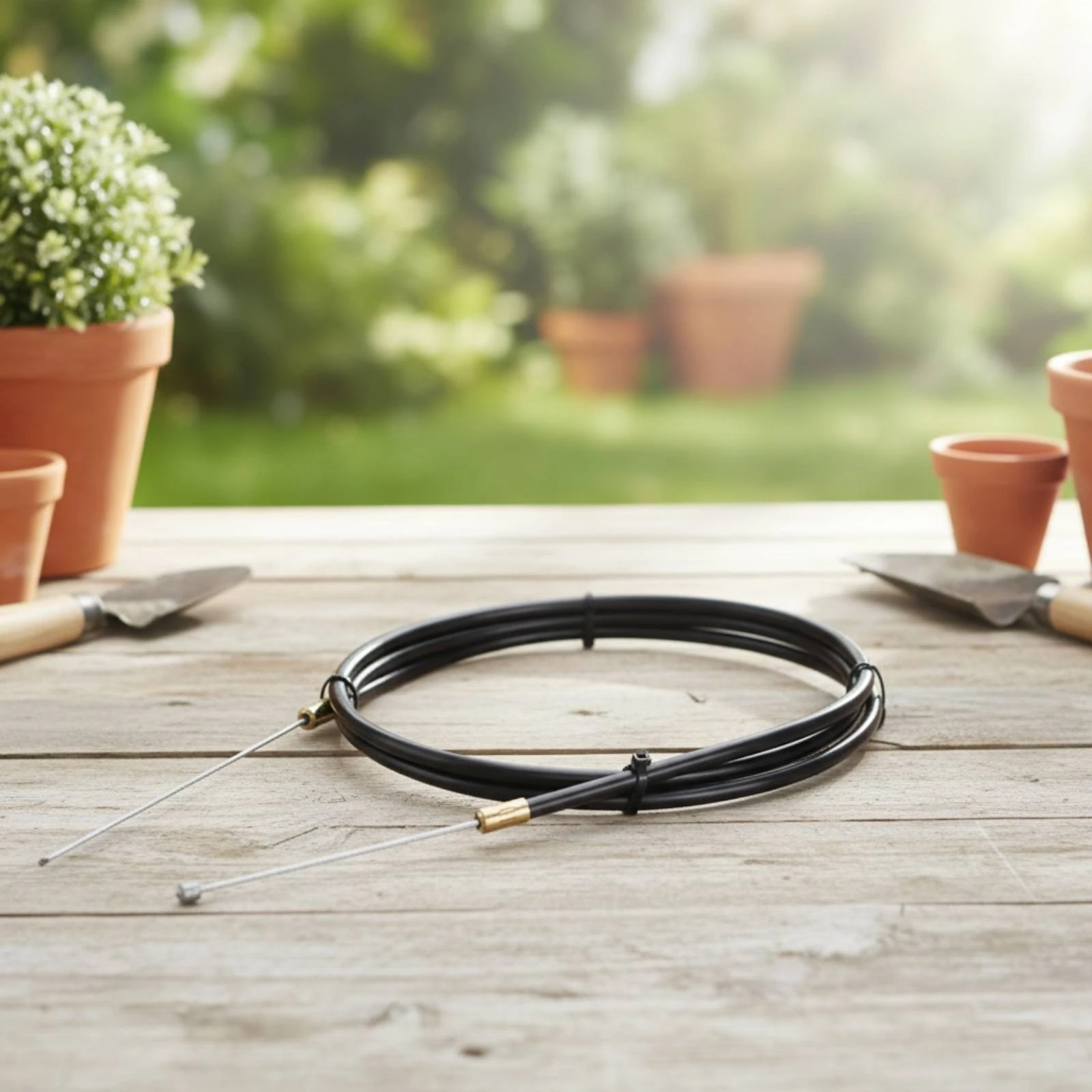 Throttle Control Cable for Tiller Engine Replacement Part Sheathed Outer Wire for Small Farm Machinery Smooth Response