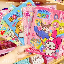 Sanrio Series of Thickened Drawing Book Children's Coloring Melody Bonbonribbon Cinnamoroll Book Students Watercolor Book Toys