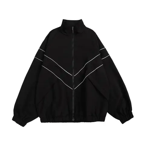 남성 자켓 streetwear 대형 야외 자켓 남성 가을 새로운 트렌드 방풍 코트 커플 패션 느슨한 지퍼 모든 경기상의