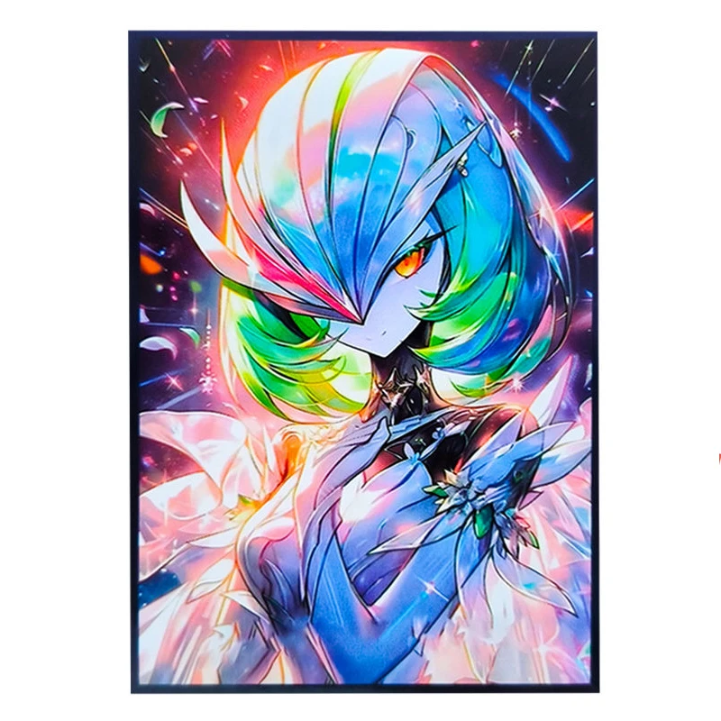 

60Pcs/set Gardevoir Flash Card Sleeve PTCG DIY Anime Game Collection Cards Special-Purpose Protective Cover 66*91mm