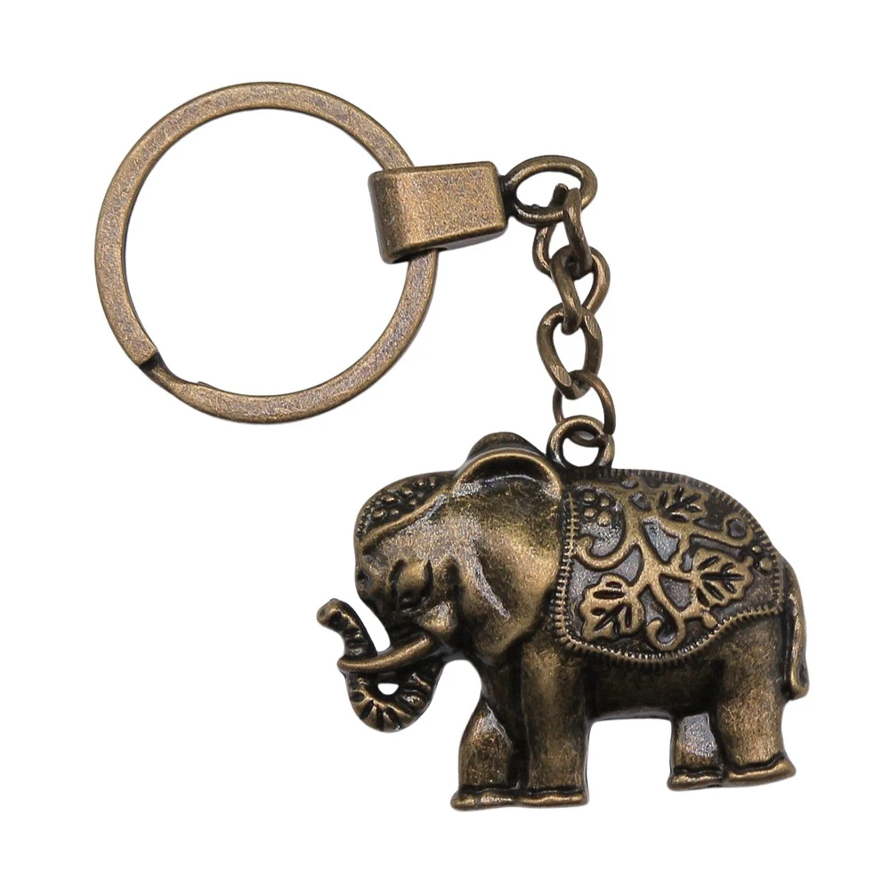 1pcs Elephant Keychain For Bags Materials Supplies For Jewelry Diy Ring Size 30mm