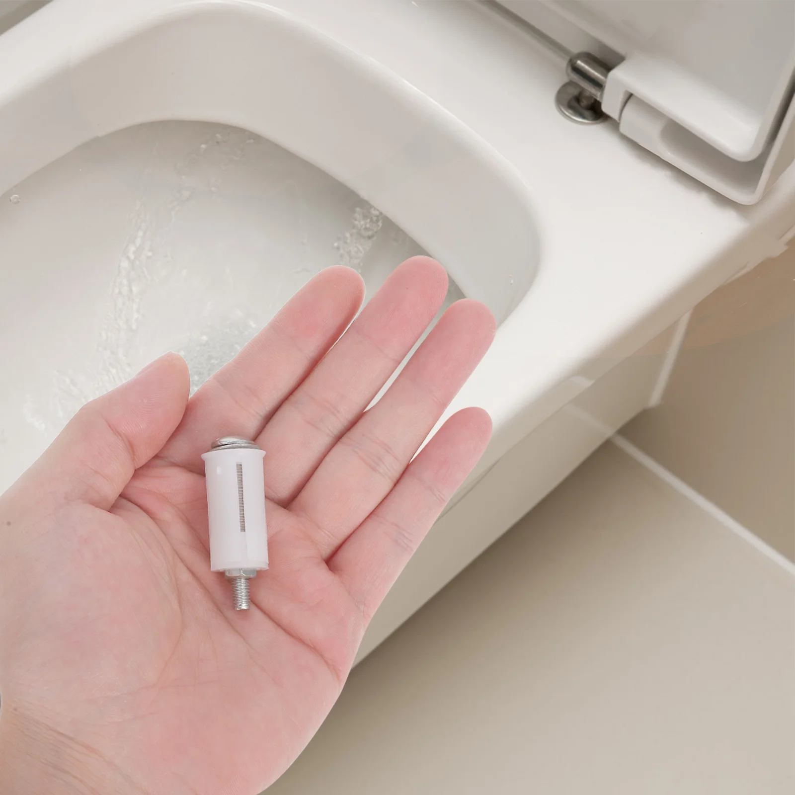 

2Pcs Universal Toilet Seat Bolts Replacement Rubber Washers Quick Release Plastic Screws Expansion Nuts Toilet Installation Kit