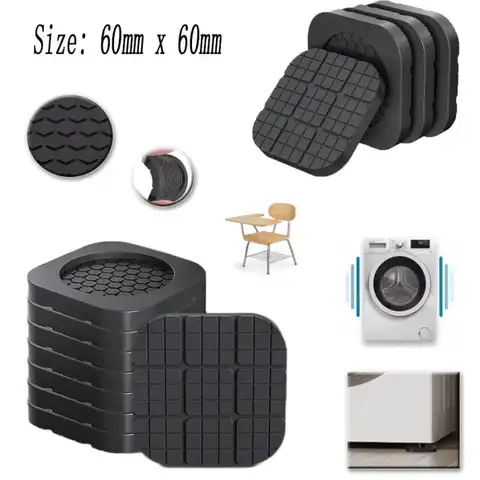 4/8pc Anti-vibration Foot Pad Rubber Pad Non-slips Mute Damper Bracket Universal Washing Machine Refrigerator Furniture Foot Pad