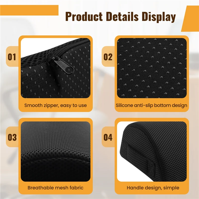 AB08-Ergonomic Feet Cushion Support Foot Rest Under Desk Feet Stool Foam Pillow Foam Footrest Massage