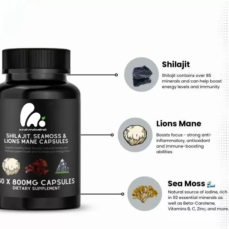 

Натуральный гриб Xilaizhi SHILAJIT из морских водорослей, 60 капсул, 800 мг