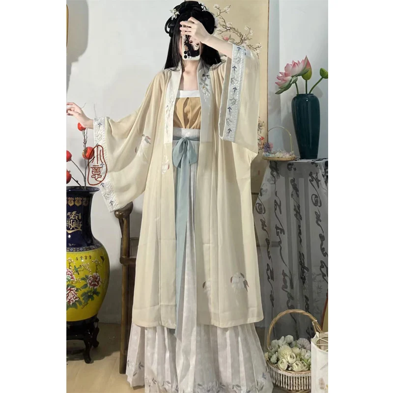 Tenue traditionnelle chinoise de la dynastie des chansons pour femmes, Hanfu, robe de danse orientale, Costume d'halloween