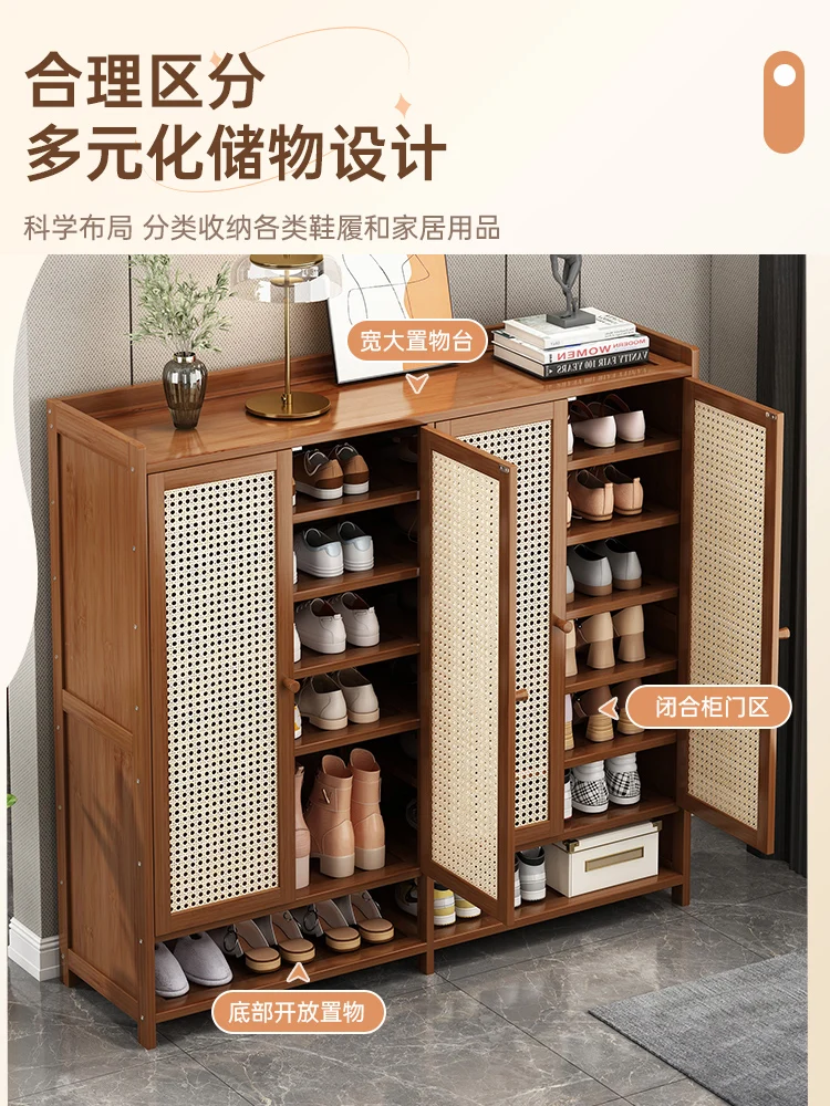 Large-capacity dustproof shoe rack multi-layer simple storage artifact shoes