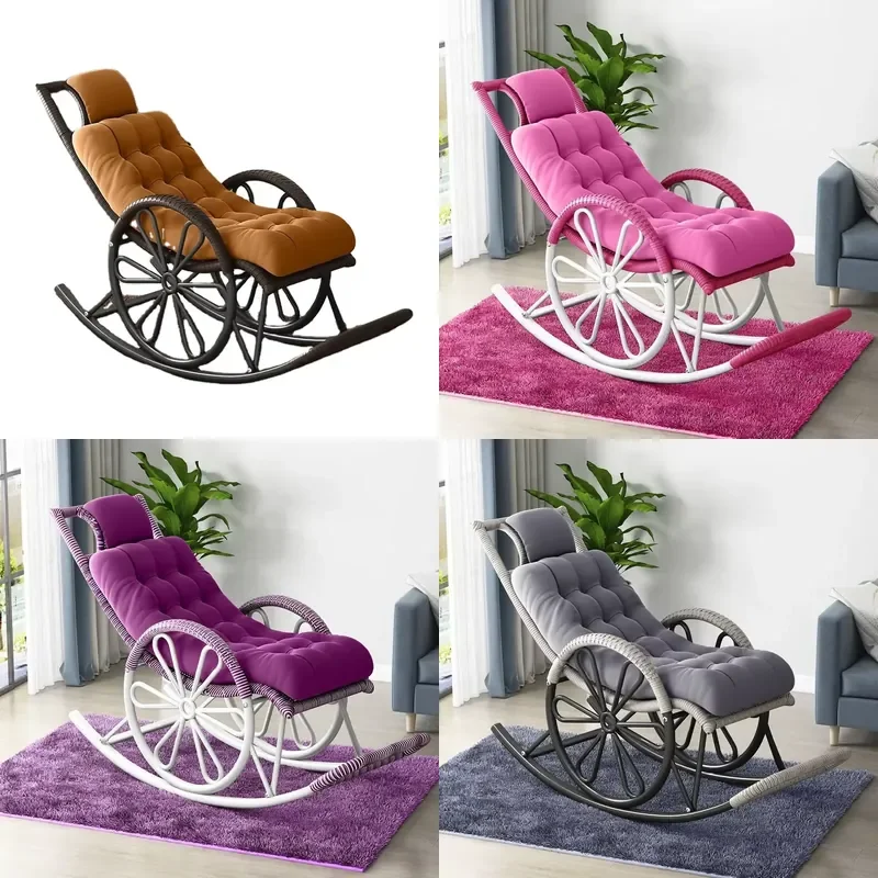 

2026 Outdoor Garden Rattan Rocking Chair Adult Napping Chair Living Room Balcony Lounger Chair