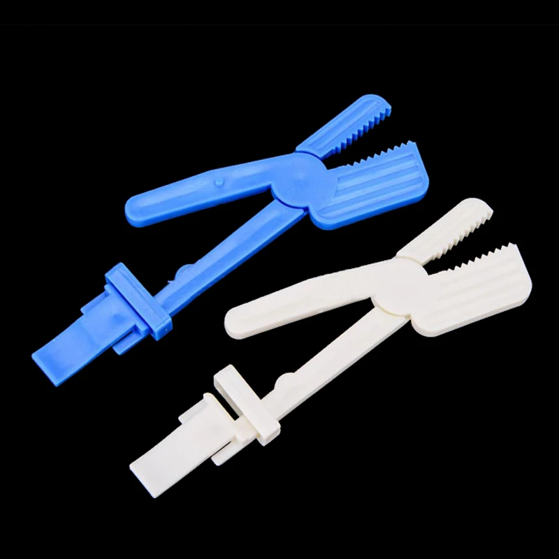 

10pcs Dental X-Ray Film Holder Plastic X Ray Film Clip Snap Clip White/Blue Plastic Dental Lab Instrument Tool Radiograph Holder