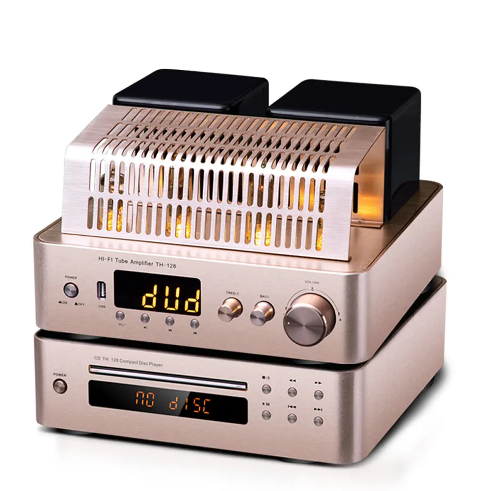 

TH-128 hifi amplifier Bluetooth DVD player combination Six-tube double-ring high-power HDMI digital tube amplifier