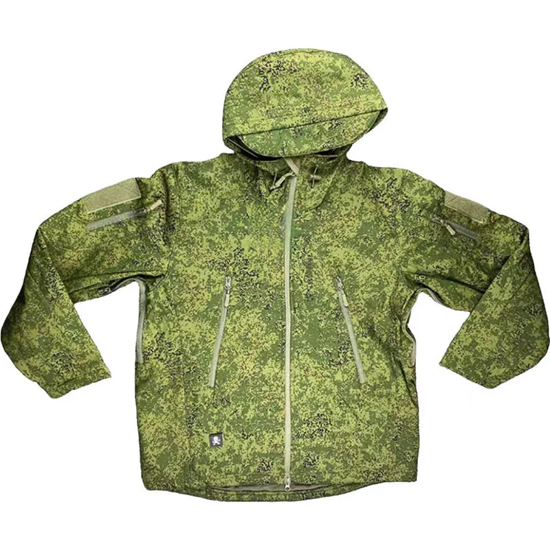 Russian Little Green EMR Camouflage Soft Shell Stormtrooper Jacket With Inner Fleece And Outer Waterproof Material