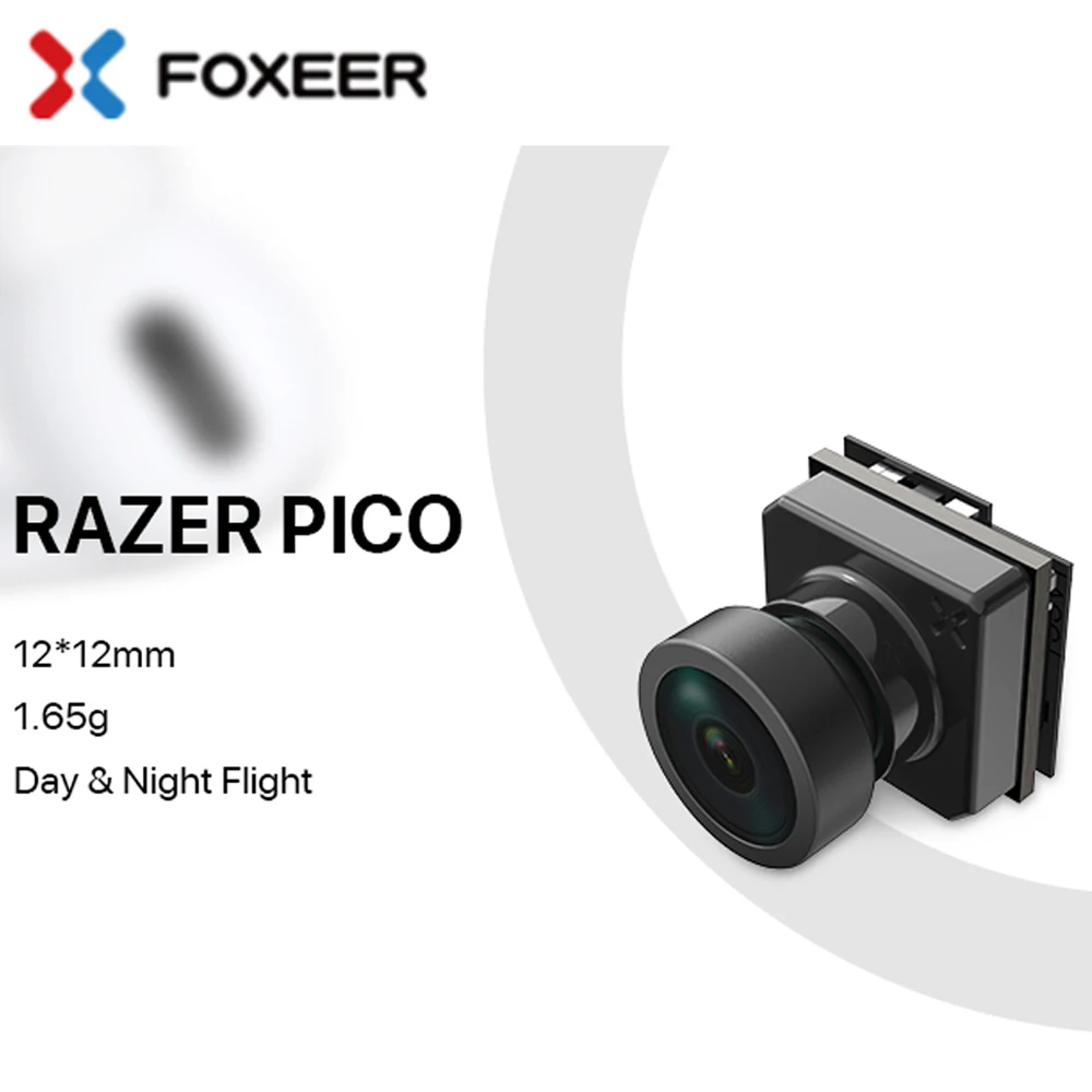 

Foxeer Razer Pico FPV Camera 1200TVL 12*12mm 1/3" Large Sensor 18mm M7 LENS PAL/NTSC 4:3 16:9 LOW Latency