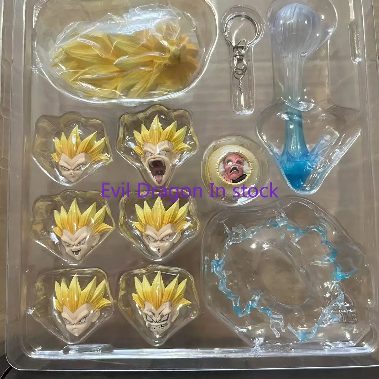 En Stock modelo K juguetes aptos para Dragon Ball SH Figuarts SHF Gotenks Naughty Ssj3 figuras de acción de pelo amarillo accesorios de Figura de Anime