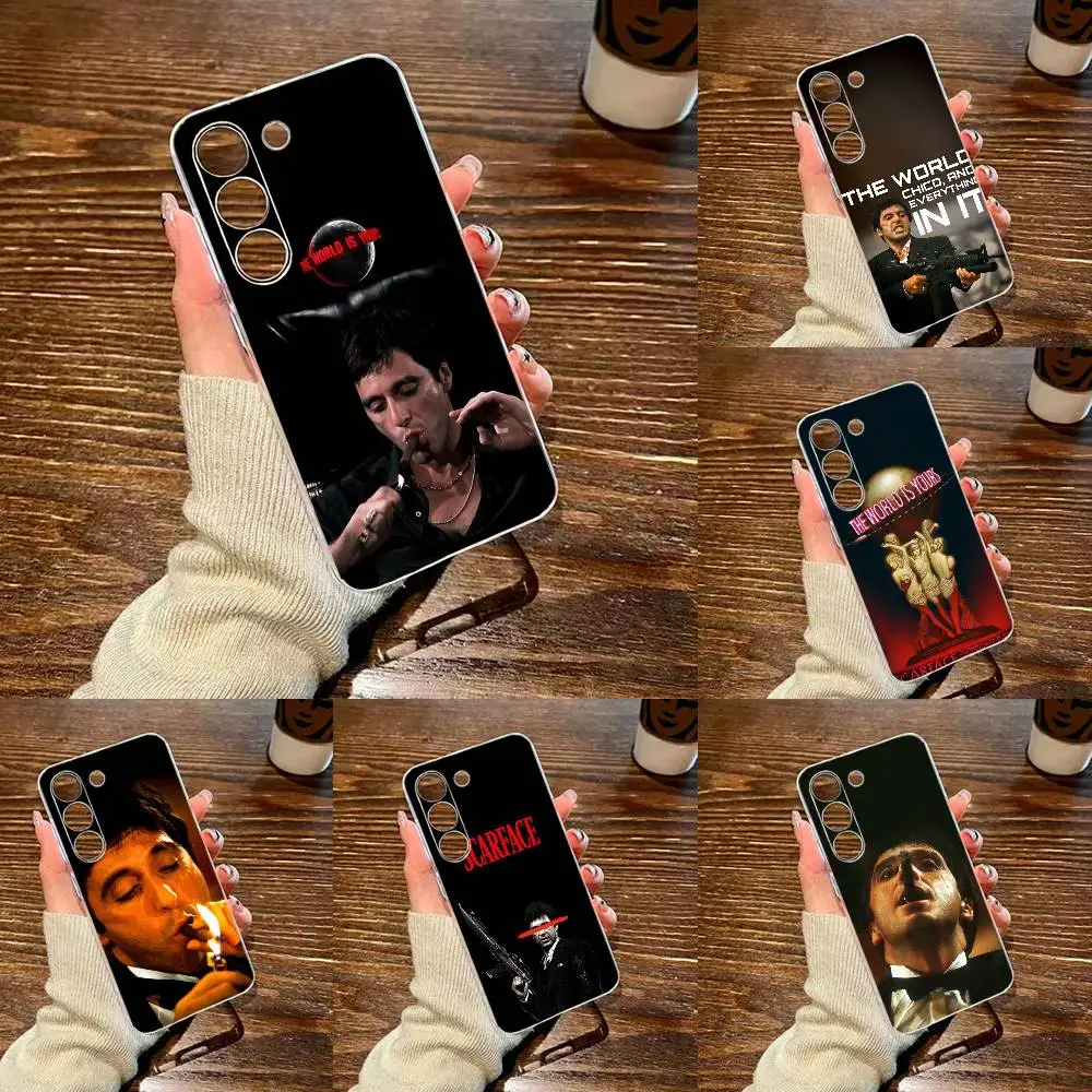 

1983 Film S-Scarface Phone Case For Samsung GalaxyA13,21s,21,22,31,32,41,52,53,71,72,73 Transparent Cover BNM