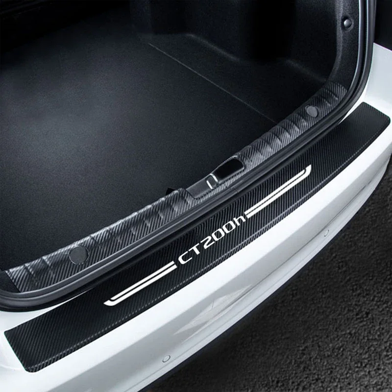 Carbon Fiber Car Door Sill Scuff Plate for Lexus CT200H Logo Trunk Guards Protective Trim Anti-scratch Door Panel Accessories