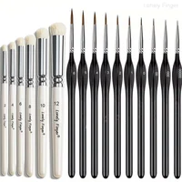 Miniature Paint Brushes Drybrush Set, Detail Paint Brushes for Acrylics, Watercolor, Figurines Model, Face Painting,
