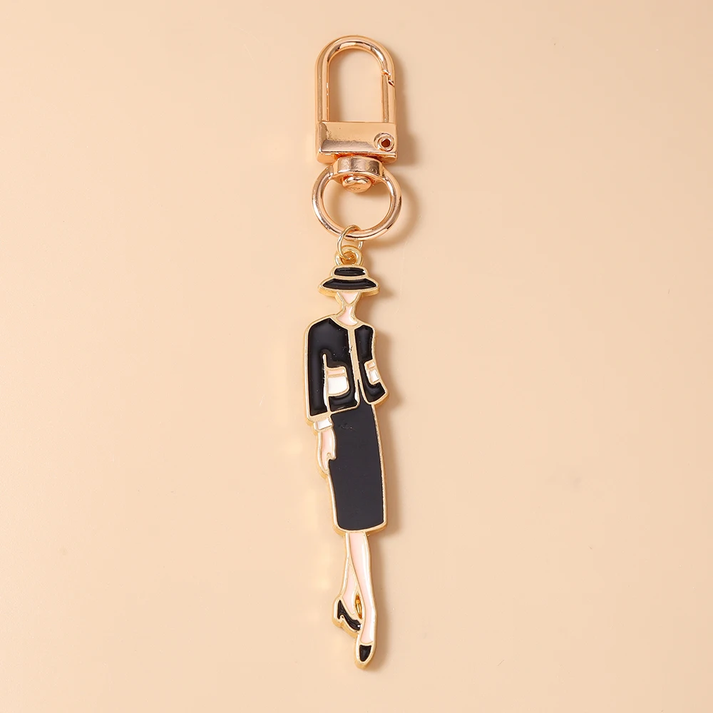 Aihua Modischer Eleganter Damen-Schlüsselanhänger, Emaille-Hut-Taschen-Schlüsselring für Mädchen, Tolles Geschenk, Rucksack-Taschenanhänger, Handgefertigter Schmuck – Detail 13