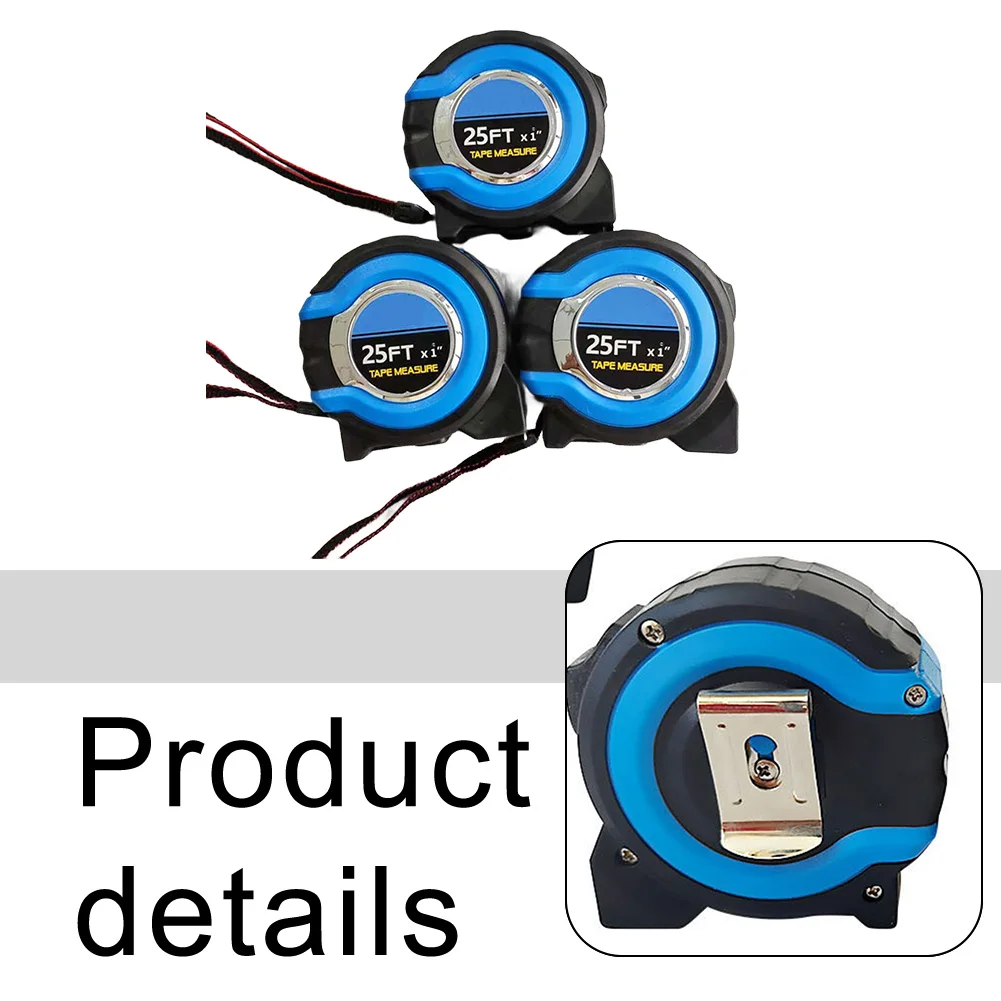 

3-pack 25ft Measuring Tapes 1in Width Retractable Tape Measure For Home Workshop Hand Tools Power Tool Accessories