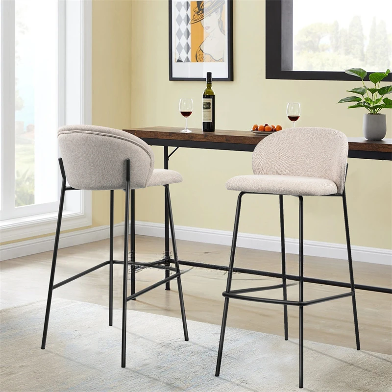 

Modern White Kitchen Bar Chairs Nordic Design Metal Dining Room Chairs Counter Coffee Cadeiras De Jantar Home Furniture MQ50BY