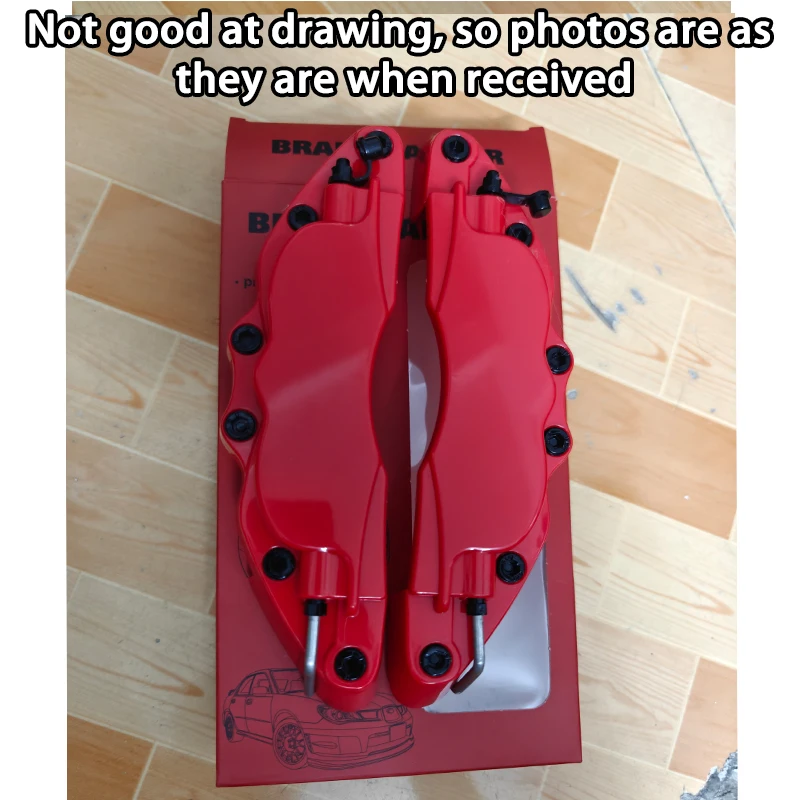 

3-color universal ABS plastic tray Front and rear brake caliper covers without logos Suitable for all automotive styling accesso