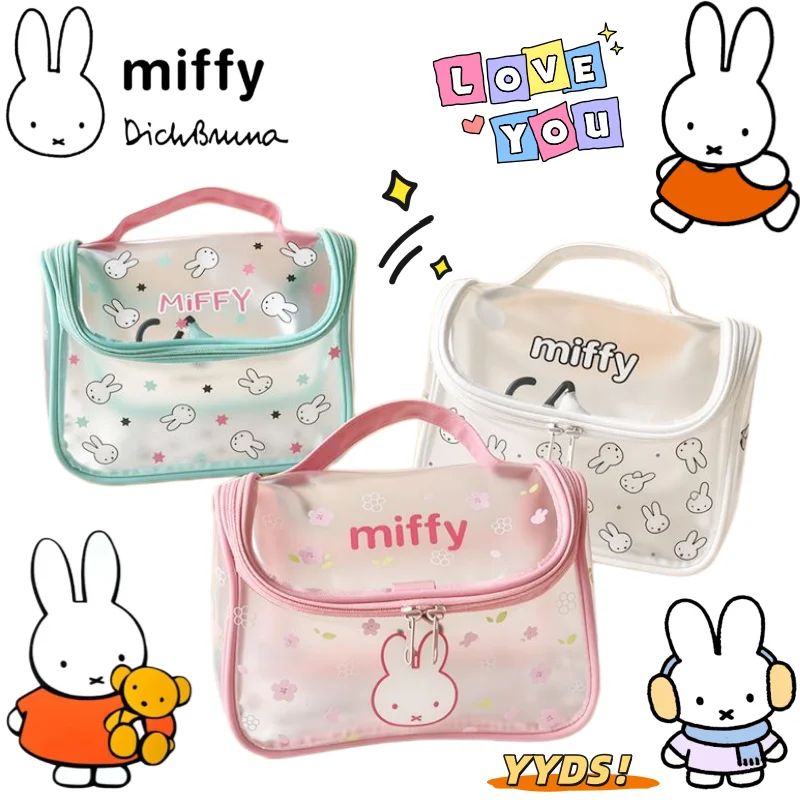 

Miffy Personalized Cartoon Two-dimensional Transparent Cosmetic Bag Creative Animation Peripheral Portable Travel Storage Bag