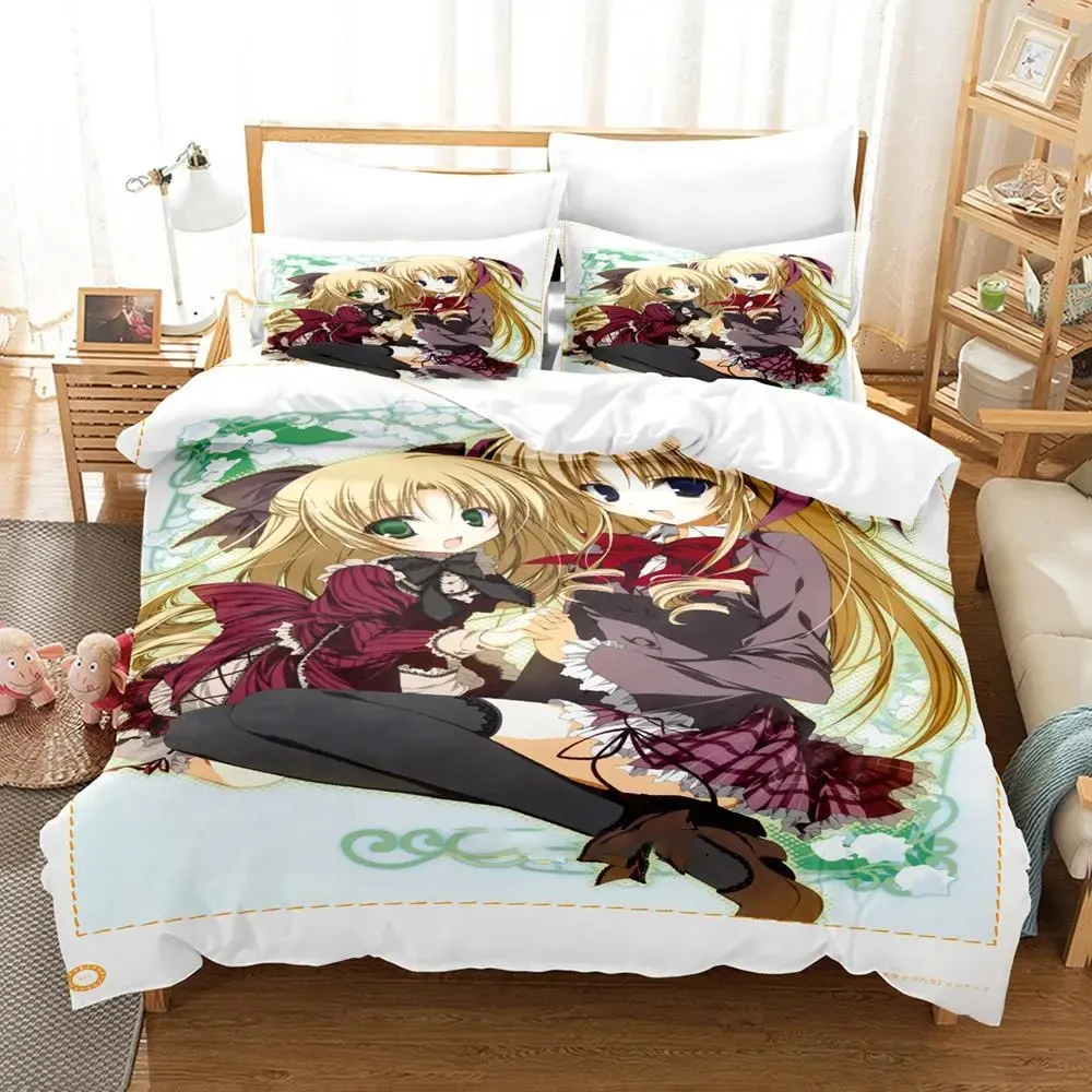 Student Councils Discretion Bedding Set Boys Girls Twin Queen Size Seitokai no Ichizon Duvet Cover Pillowcase Bed Kids Adult