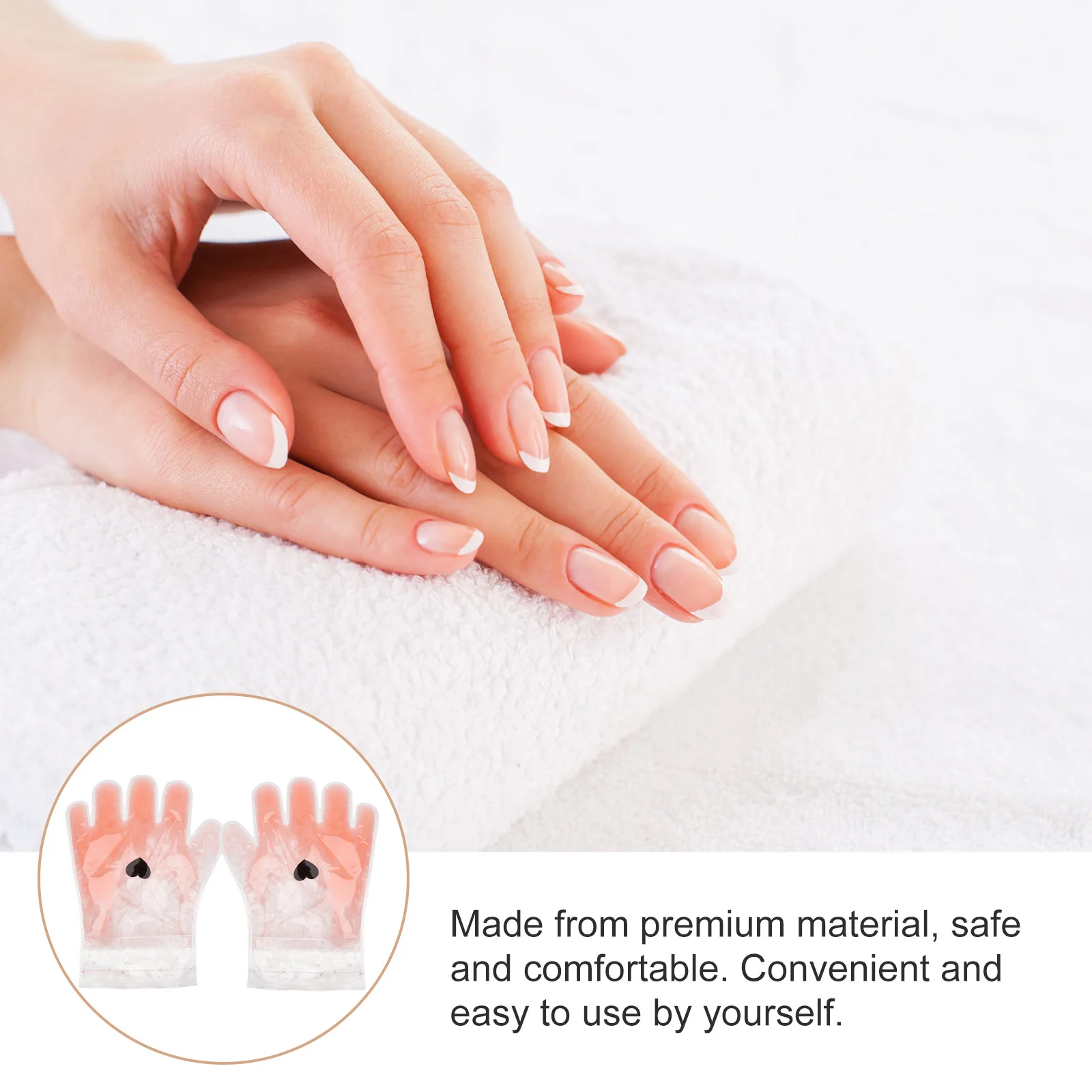 

2Pairs Hand Wax Covers Beauty Wax Therapy Peach Color Durable Feet Care Film Convenient Home Spa Moisturizer