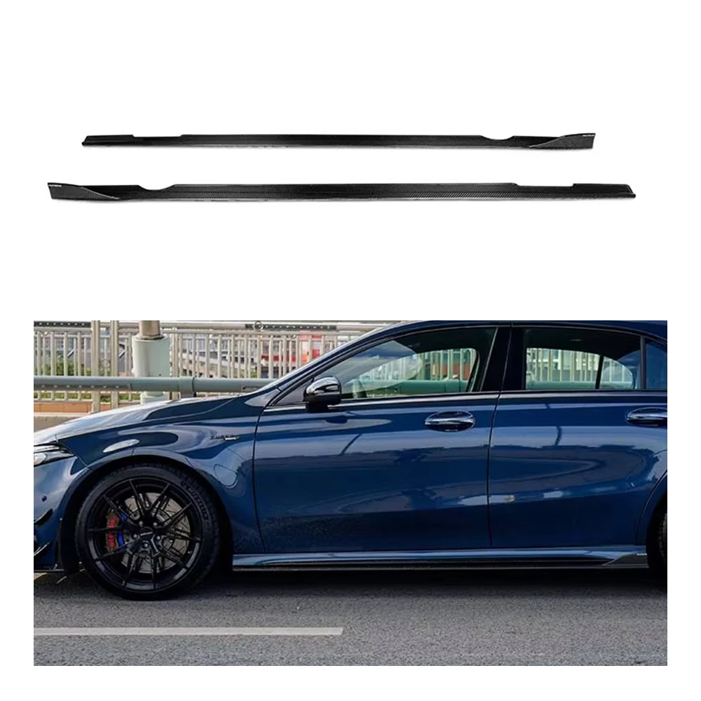 

OEM Prepreg Dry Carbon Fiber Automotive Part Bodykit Side Skirts for Mercedes Benz W177 a Class Sport A35 A45s Hatchback Ver.2