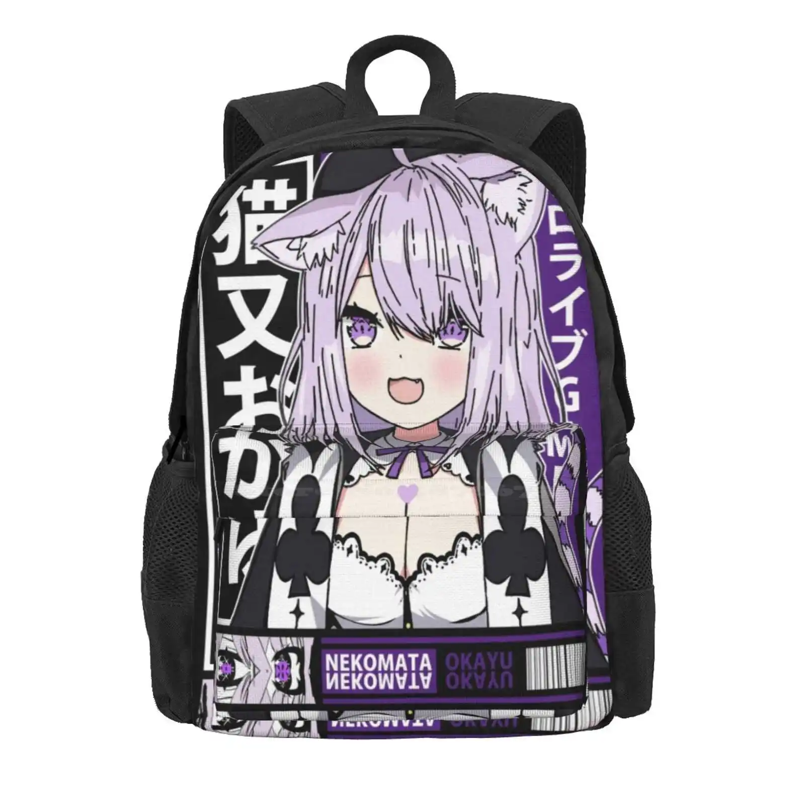 Nekomata Okayu Card Game Outfit Hot Sale Schoolbag Backpack Fashion Bags Hololive Japan Hololive Jp Hololive Gamers Nekomata