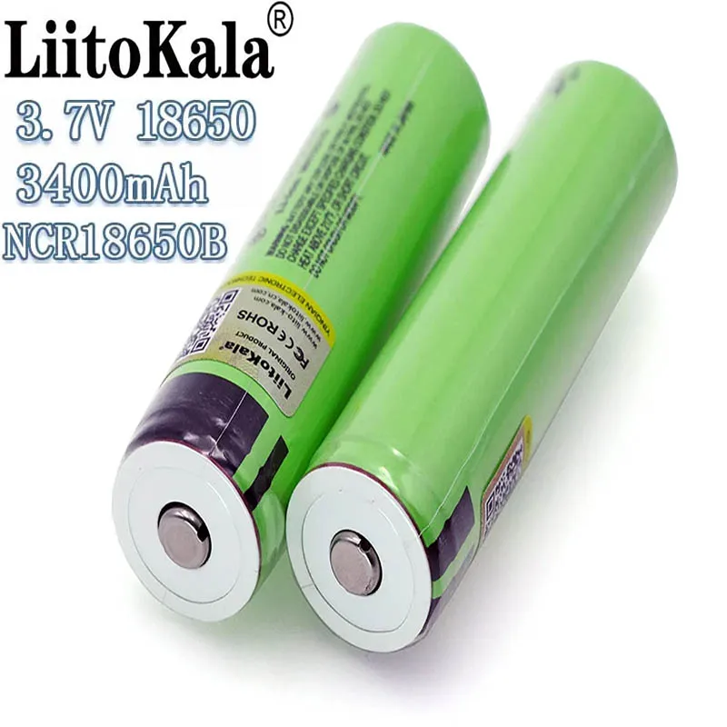 Liitokala-Akumulator litowy do latarki NCR18650B, 3.7 v 3400 mah 18650, (bez PCB), gorący, 100% nowy, oryginalny