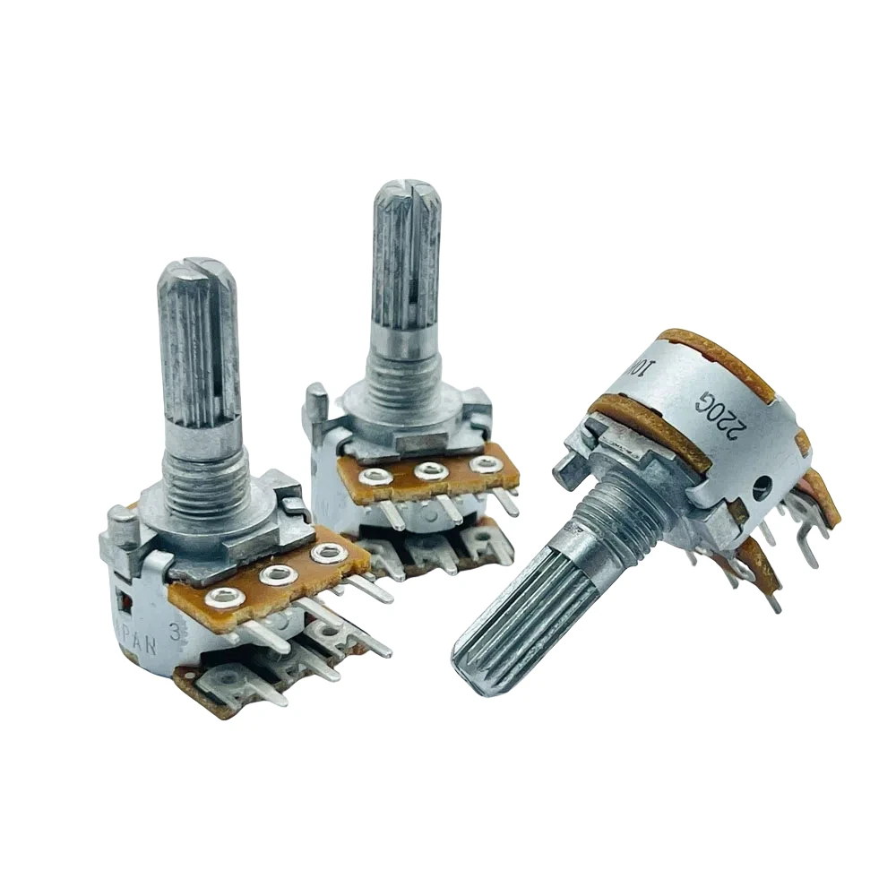 3pcs ALPS RK16312A0C5D Dual Channel Volume Potentiometer 20mm Shaft A10K A20K A50K A100K B10K B20K for Edifier Amplifier Repair