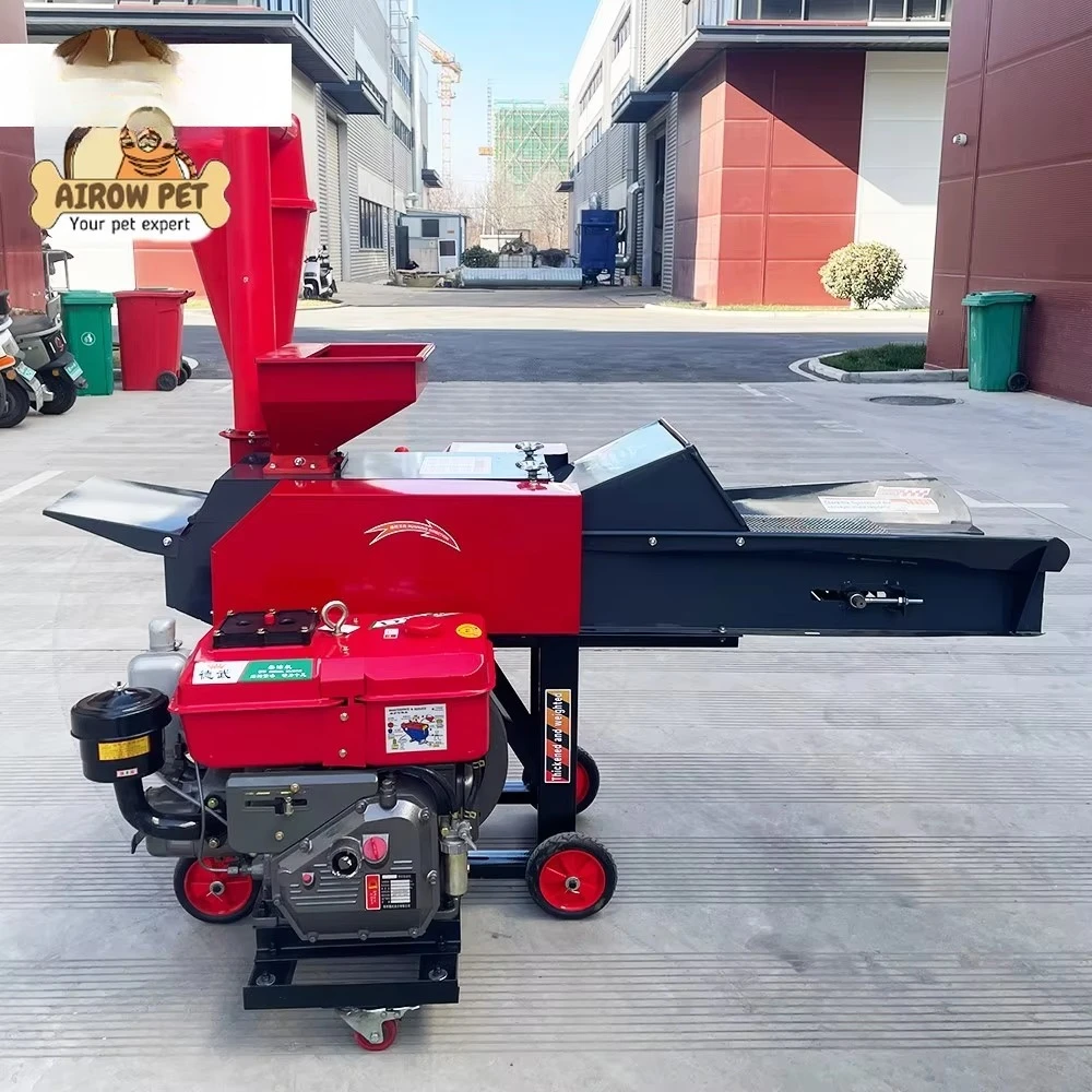 Efficient Multi Function Grass and Grain Crusher Diesel for Cattle Sheep Horse Feed Preparation on Small Livestock Farms