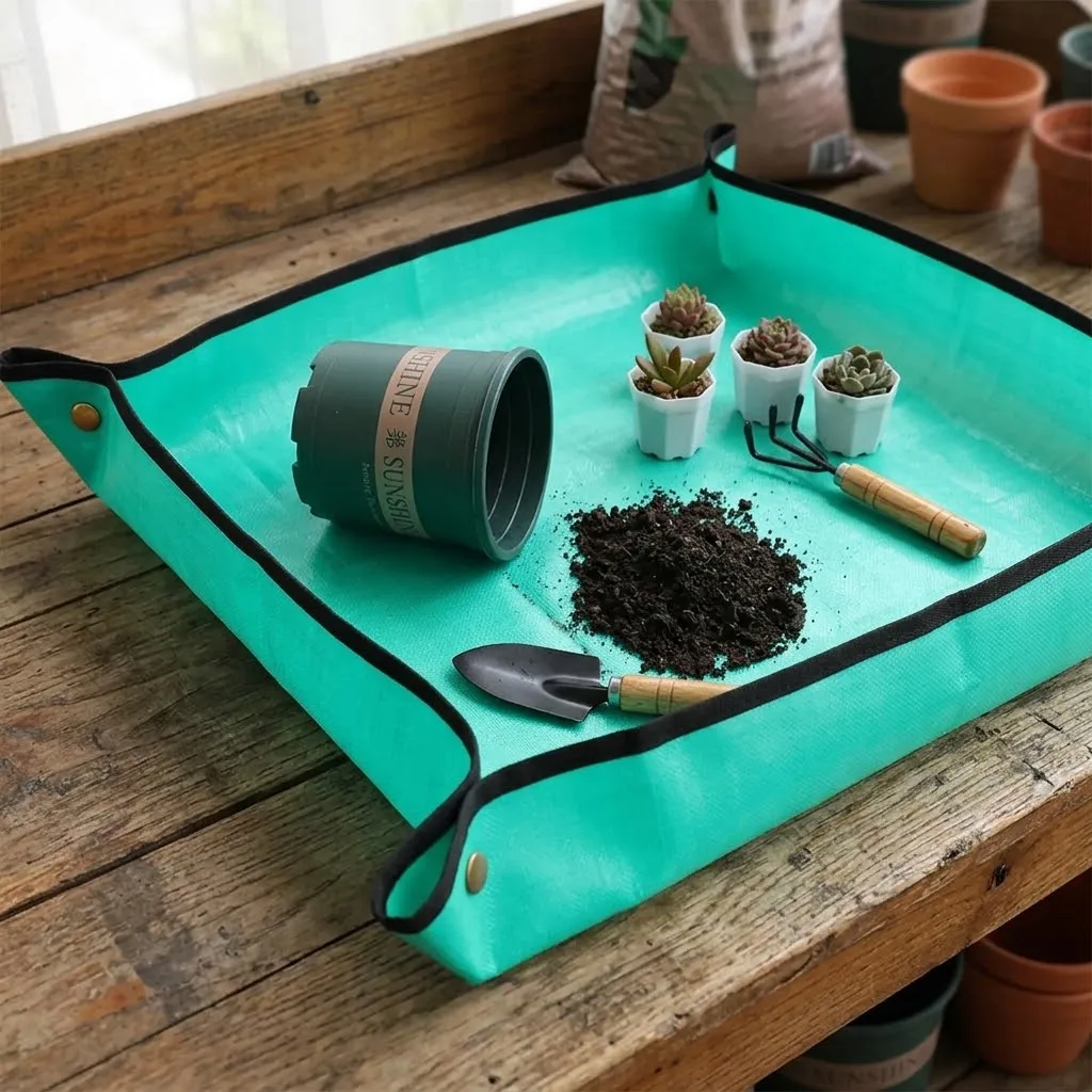 Waterproof Plant Repotting Mat Transplanting Mat For Indoor Succulent Potting Portable Gardening Soil Changing Mat Easy Clean