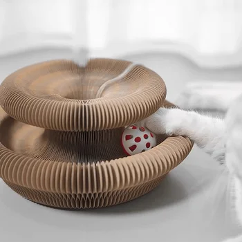 Foldable Cat Scratcher with Catnip 6
