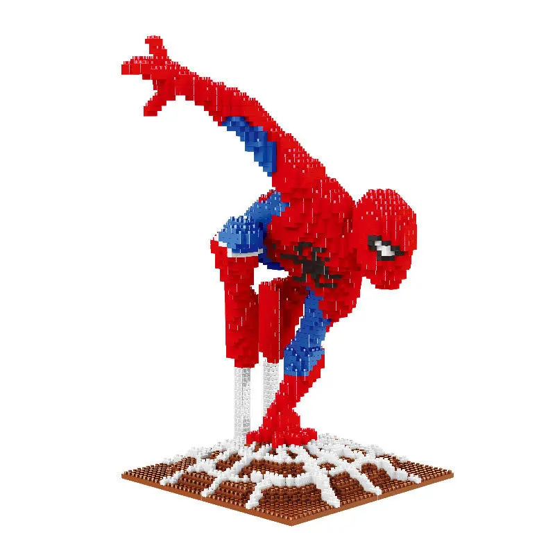 Disney-Anime bouwstenen, Lilo & Stitch, Spider-Man, Iron Man, Venom, geassembleerde pop, puzzel, spelcadeau