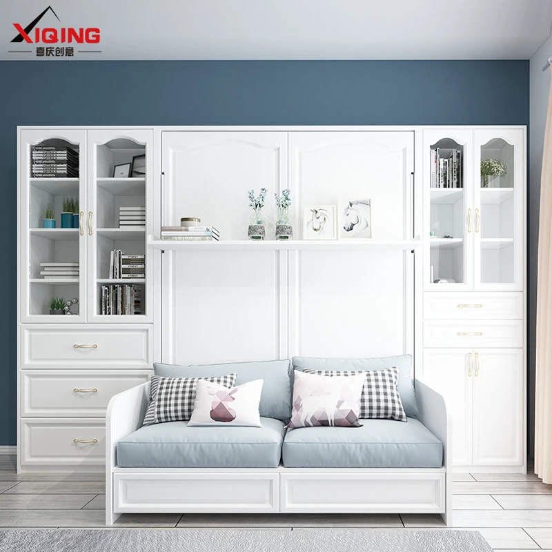 Minimalist Sofa Invisible Bed Multifunctional Integrated Foldable Murphy Wall Bed With Sofa (Bedroom/Hotel/Villa Furniture