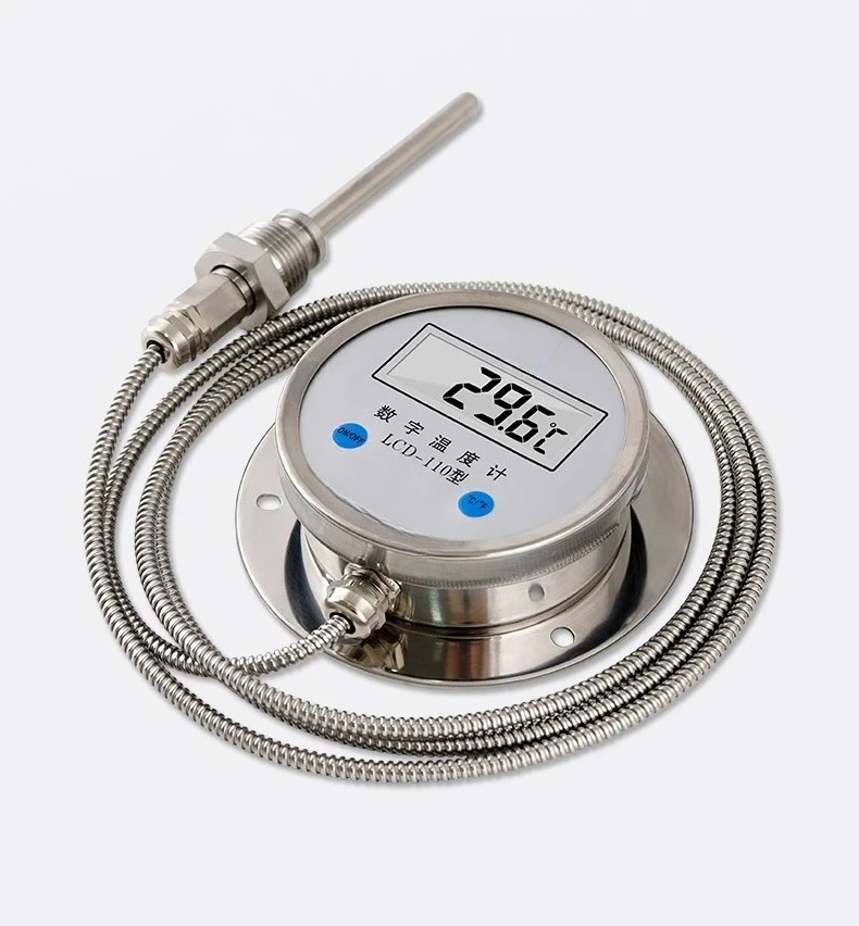 Corrosion Resistant Probe Digital Bimetal Thermometer WST/DTM491 For Industrial Water Temperature Testing