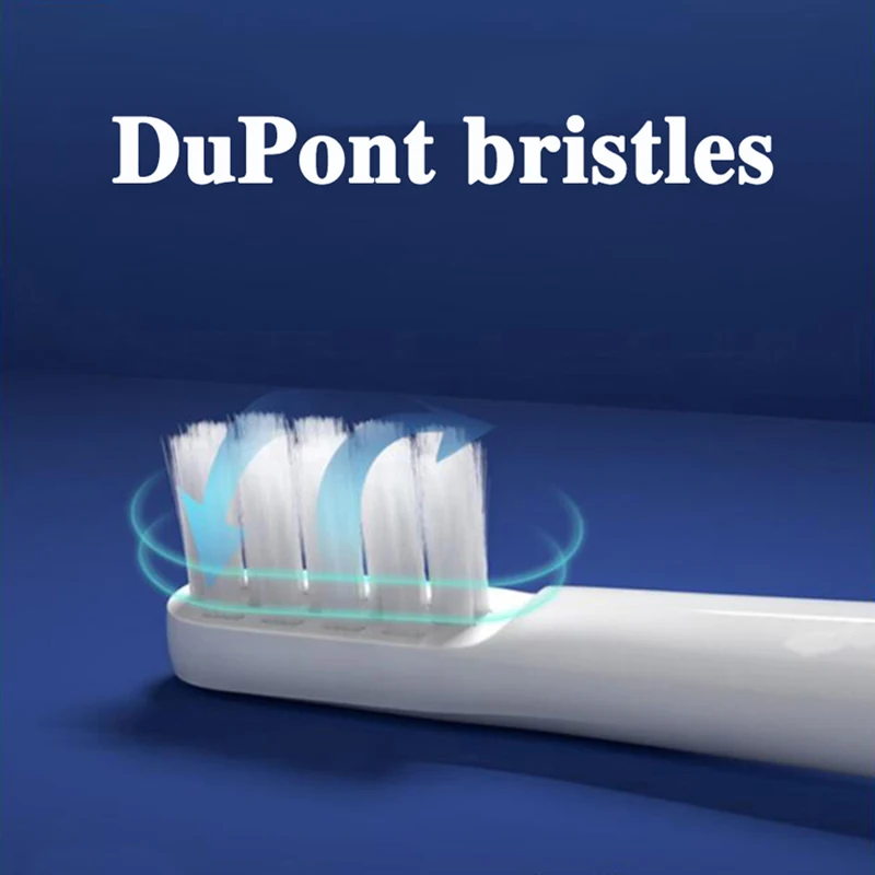 DuPont substituição escova cabeças para Xiaomi T200, cerdas macias, bicos adequados, escova de dentes elétrica sônica, embalagem a vácuo, 4pcs