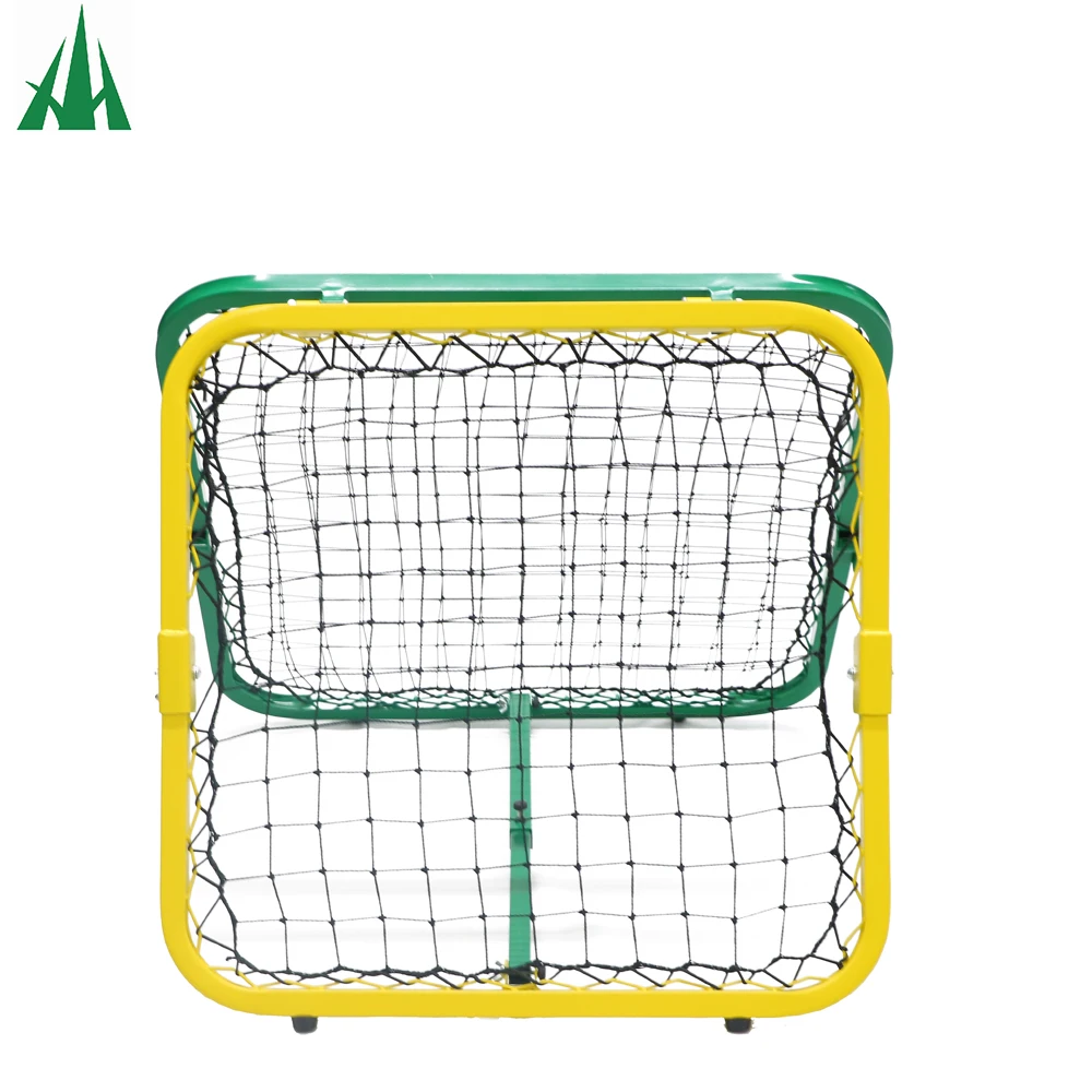 Jaring Rebound Sepak Bola Sisi Ganda 1X1M Portabel Sudut Dapat Disesuaikan Jaring Rebound Latihan Sepak Bola Luar Ruangan Persegi Mini untuk Latihan