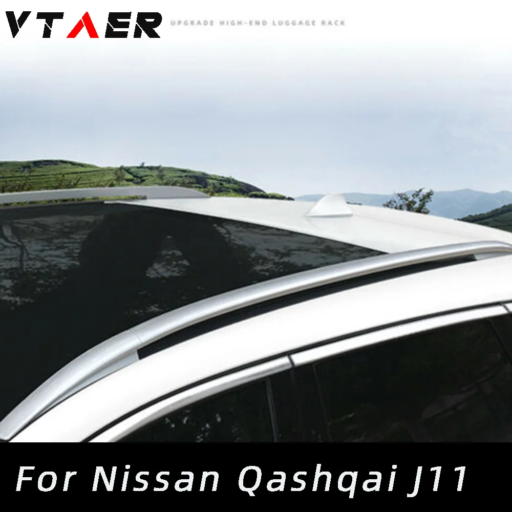 Car Accessories For Nissan Qashqai J11 2014-2021 Aluminum Roof Rack Basket Top Rail Cross Strip Bar Luggage Carrier