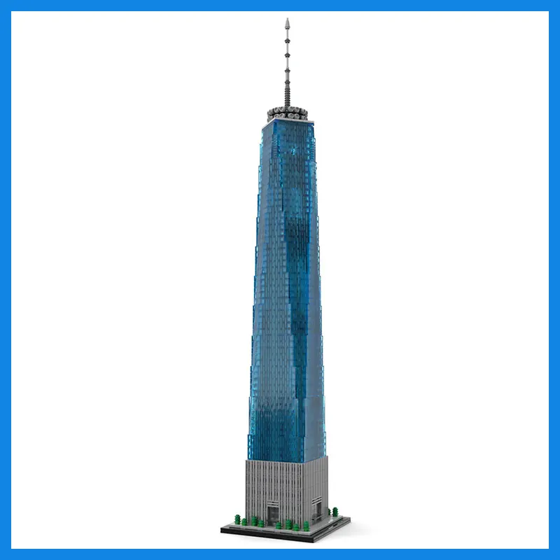 Freedom Tower  MOC Building Blocks Modular One World Trade Center 1:800 Scale Architectural Model DIY Bricks City View Series