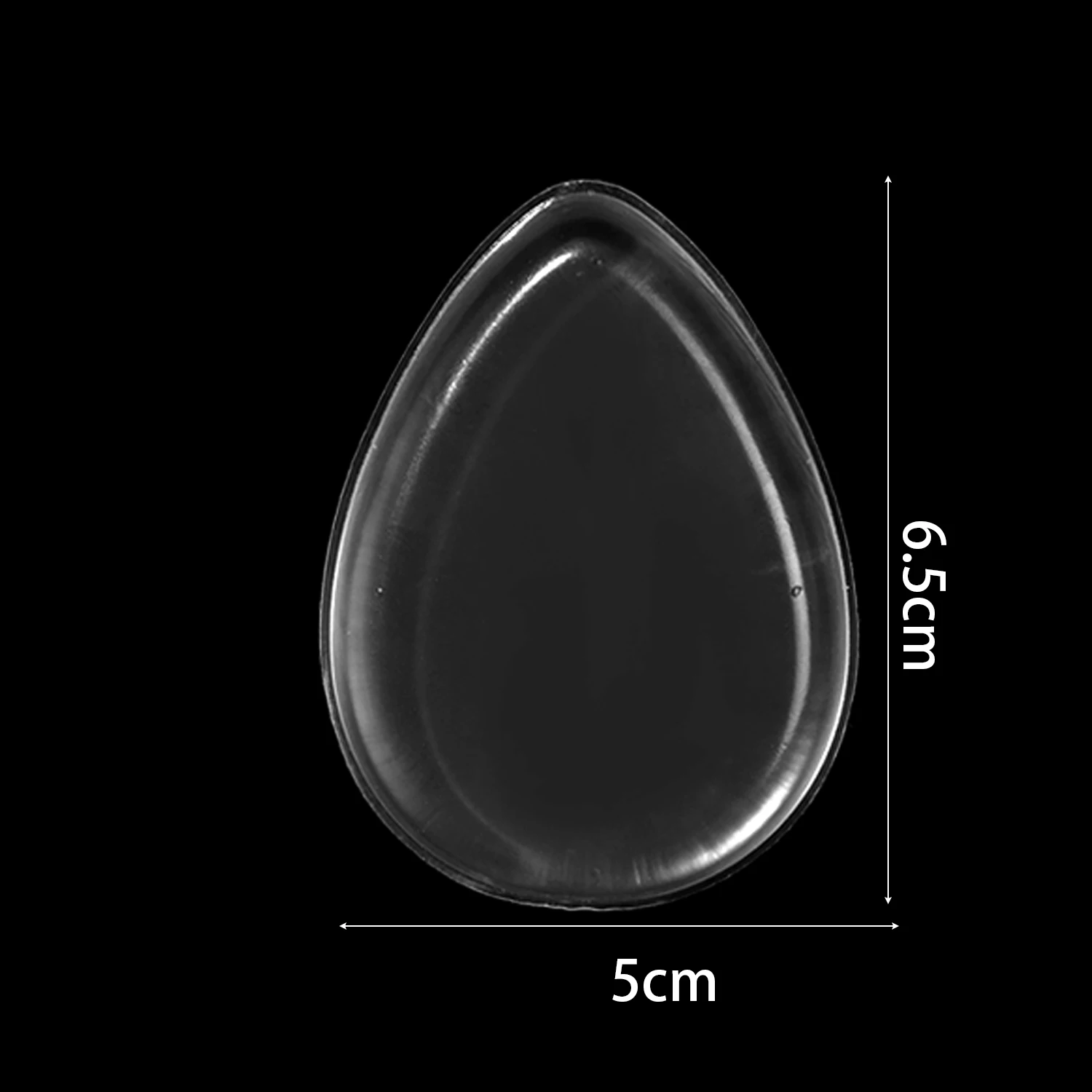 Éponge de maquillage antiadhésive en Silicone, bouffante de poudre, douce, transparente, facile à nettoyer, forme ronde en forme de larme pour une Application lisse, lavable
