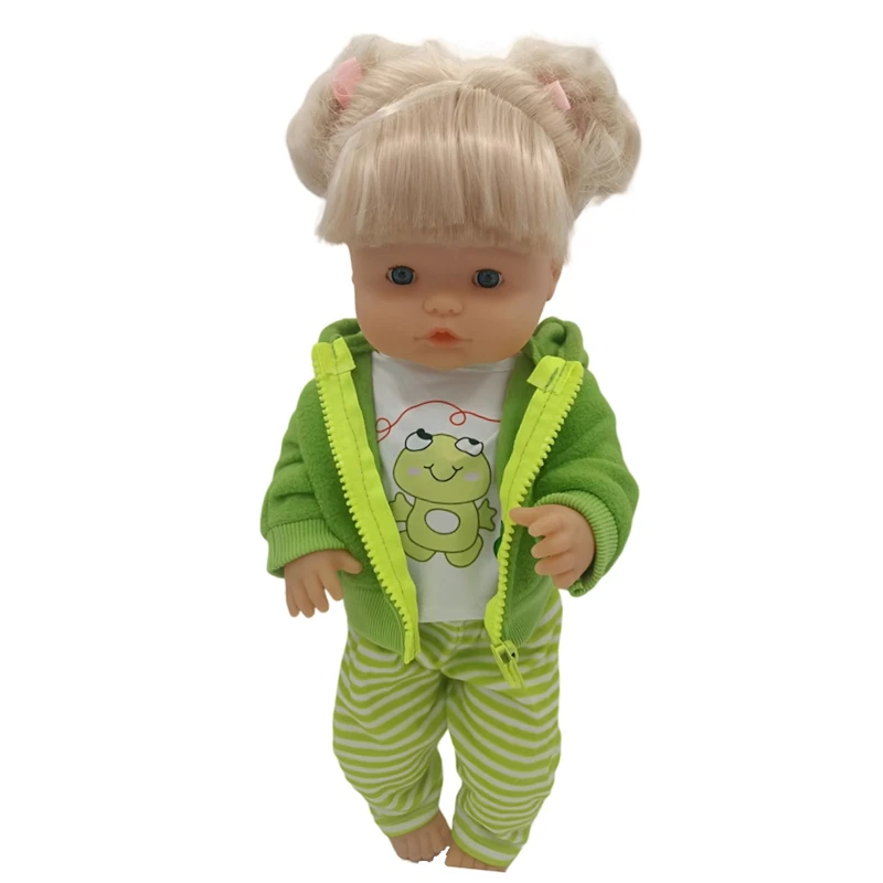 Cute Frog Suit for 38-40cm Nenuco Doll 17inch Dolls Outfits Baby New Born Doll Accessories for 13inch Reborn Dolls Birthday Gift