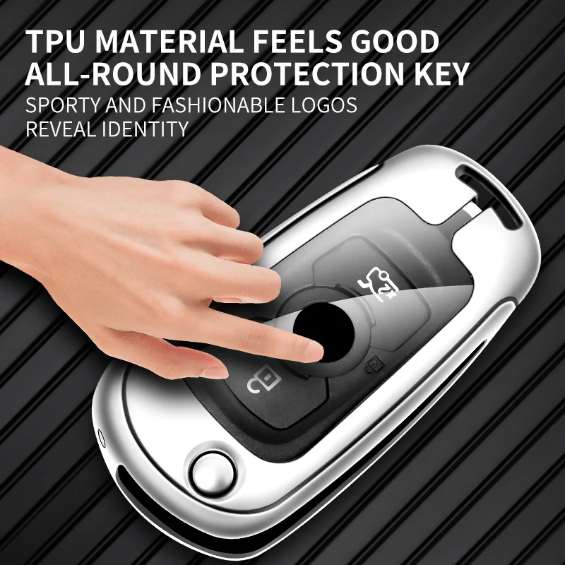 Alloy Car Folding Key Case for Buick Verano Encore GX GL6 2018 2019 2020 for Opel Vauxhall Astra K Corsa Key Cover Accessories