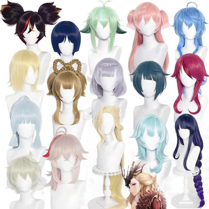 Genshin Impact Wig Noelle Eula Raiden Shogun Kamisato Ayaka Sucrose Yanfei Cosplay Wig Heat Resistant Synthetic Wigs