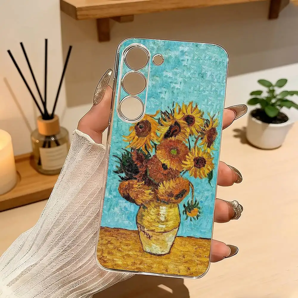 Paintings by the genius artist Van Gogh Phone Case For Samsung Galaxy A71,A70,A52,A51,A40,A30 Transparent Cover