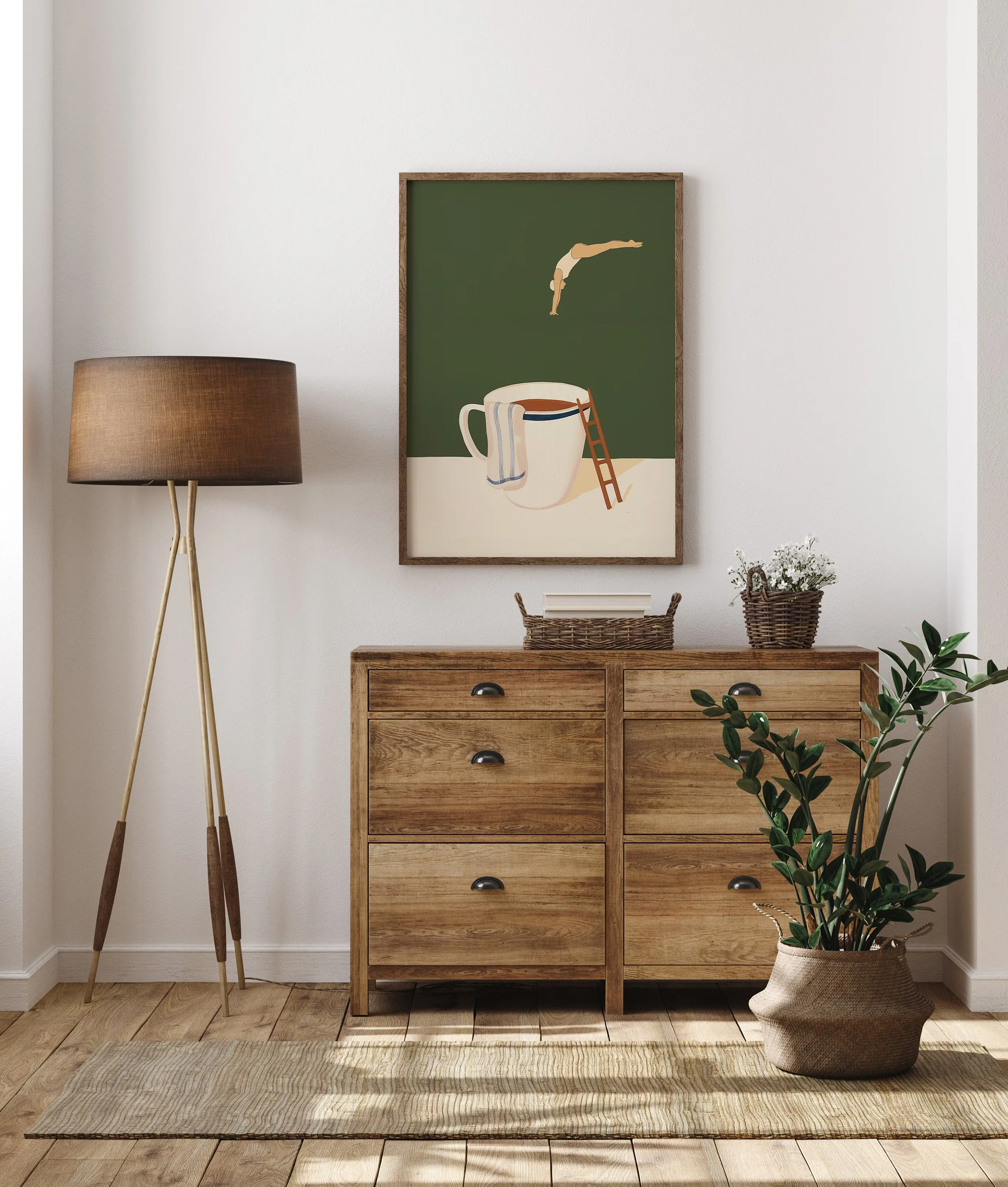 Coffee Diver Leinwanddrucke für die Küche, Guten Morgen, Kaffee-Wandkunst, Poster für modernes Wohnzimmer, Heimdekoration, Geschenke für Kaffeeliebhaber – Detail 2